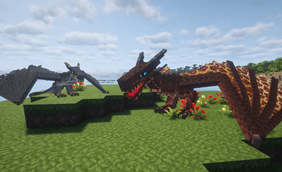 Gray and Red dragons with the retextured resourcepack.png