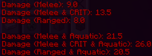 All of the trident's stats