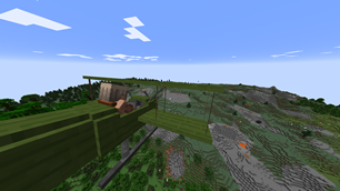 Flying a plane (back perspective)