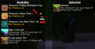 Choose resourcepack