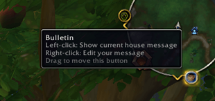 The Bulletin button will glow if a house you are visiting has a Bulletin to view.