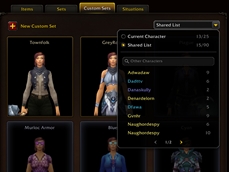 Transmog UI: Character List
