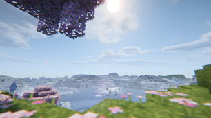 Cherry Blossom Overlooking Icy Biome