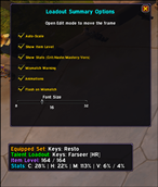 Options and Panel