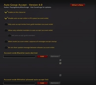 Configuration UI Panel Options
