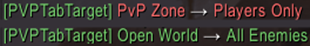 TAB Target Mode Change Alert (PvP / PvE)