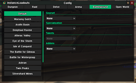 BG Config