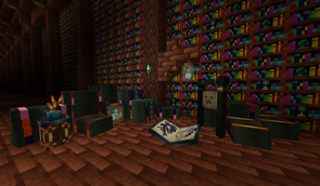 books in a lybrary