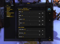 Settings Health/Power