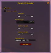 English options menu