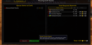Export goal wood for another addon - WoodTracker 