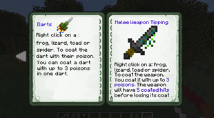 Ingame Codex with all the poisons and features in the mod