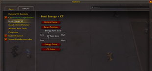 Settings window
