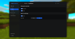 Configuration pannel