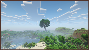 Giant oak tree overview