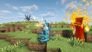 Player attacking a mossy necromancer with revelation focus