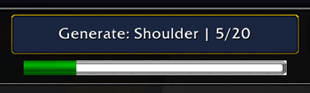 A simple progress bar and counter lets you know how much is left to generate