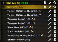 Auctionator generated list