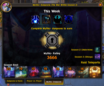 Clickable Icons M+ Dungeons Tab only