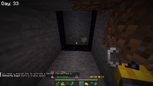 Unable to light Nether Portal.
