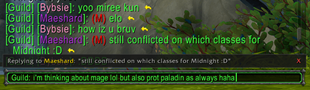 Replying to a guildmate