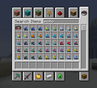 Potion Display in Creative Menu