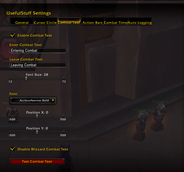 Combat Text Settings