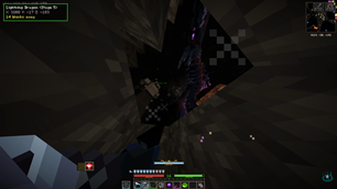 Top left hud behind a dragon