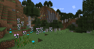 New flowers & big birch variant tree