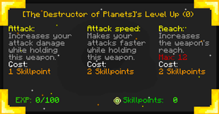 Leveling GUI Weapons/Items v2.0