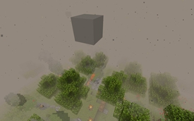 At the edge of a polluted area