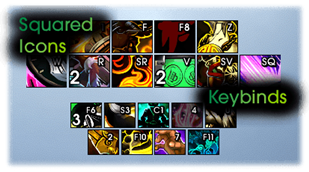 Squared Icons & Keybinds