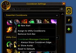 Per Ability settings for Hiding Auras & more