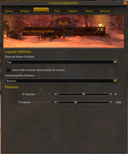 Placement tab in options