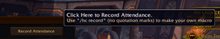 Simple button to record attendance, or make your own macro
