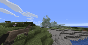A coastal look at a large hill.