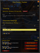 Option - Character Tracking
