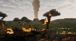 Volcano in the distance