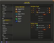 Display buffs in separate groups