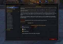 Settings Panel - Main