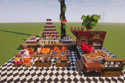 Food and decorations in most of the listed mod