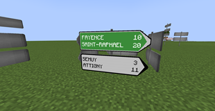 Panneaux de localisation et de direction personnalisable.