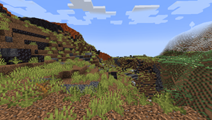 Lava field near a snowy mountain