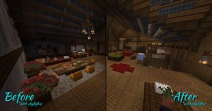 Before and After - Home with Skylights