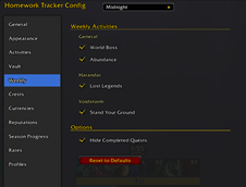 Weekly Config