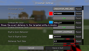 Config menu