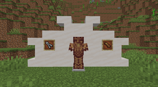 The Nutty Armor's set and a Nutcracker.