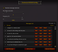 Newer configuration window