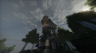 I found a really beautiful tower Maybe there's some place there where I can stay