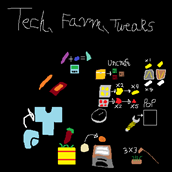 Tech, Farms, Tweaks Modpack Logo Diamond Better Raw Thats Inaccurate.png